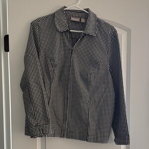 Chico's Monochrome Gingham Jacket